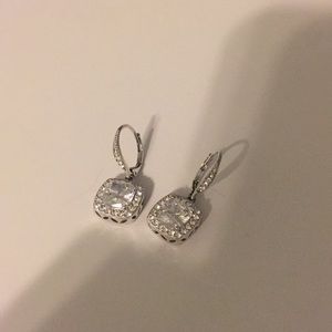 Nadri silver drop earrings